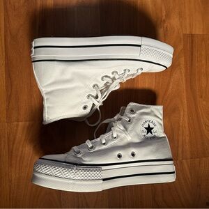White Platform Converse